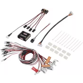 LED světelná jednotka Reely bílá, oranžová, červená (RE-5631027) – 10-LED osvětlovací systém pro RC modely, 5mm LED, 4,8-6V