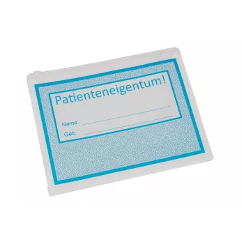 BOI Dokutech Patient Property Slider Zip Bag Blue/White, 10 Pieces 9318-00061