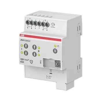 Aktor žaluzií/rolet ABB JRA/S2.24.2.2, 2kanálový, 24V, ruční ovládání, KNX 2CDG110295R0011