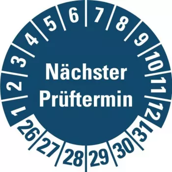 HEIN Industrieschilder kontrolní štítek NP26-31 modrý kulatý 20 mm 500/role (185778)