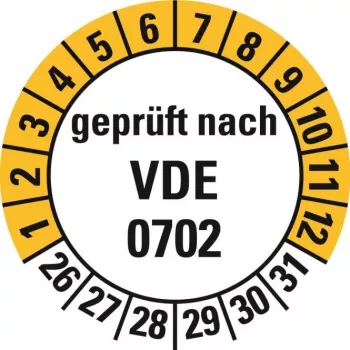 HEIN Industrieschilder 188207 kontrolní štítky VDE 0702, týdny 26-31, 20 mm, trvale lepicí, 500 na roli