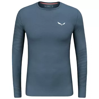 Tričko s dlouhým rukávem Salewa Cristallo Warm Amr pánské merino base layer - Dark Denim, velikost M