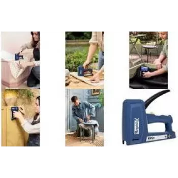 Ruční sponkovačka RAPID TOOLS RPC4, modrá, pro jemné drátěné sponky Typ 53 a Typ 13 (6-16 mm) a hřebíky Typ 8, 1 ks, 5001631