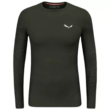 Tričko s dlouhým rukávem Salewa Cristallo Warm - Dark Olive