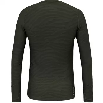 Tričko s dlouhým rukávem Salewa Cristallo Warm - Dark Olive