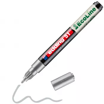 Lakový popisovač Edding 51 EcoLine stříbrný 1-2 mm 4-51-054