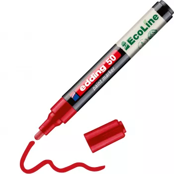 Lakový popisovač Edding 50 EcoLine červený 2-3 mm 4-50-002