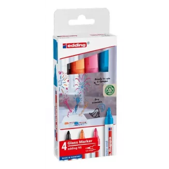 Popisovač na skleněné tabule edding 95, různé barvy, 1-5 mm, 4 ks (4-95-4-2)