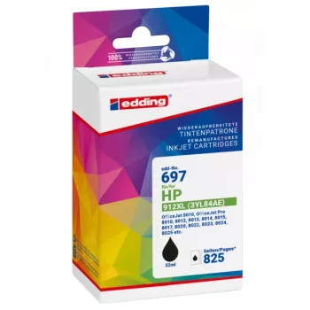 Inkoustová kazeta edding EDD-697 černá kompatibilní s HP 912XL (3YL84AE)