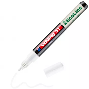 Lakový popisovač Edding 51 EcoLine bílý 1-2 mm 4-51-049