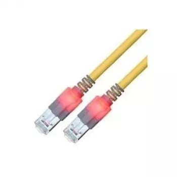 ZVK GMBH Easylan DualBoot LED Patch Cable RJ45 S/FTP Cat.6 (Class E), with saCon Connector, LSOH, Yellow, 25 m CS1OYCDCD0250
