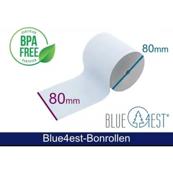 ARTDEV Blue4est® ekologická termorole 80mm x 80m, jádro 12mm, modrá, 52g, archivace 35 let, bez BPA ADT808012-BT-BLUE4EST-55