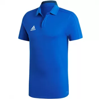 Bavlněné polo tričko adidas Condivo 18 modré CF4375 S