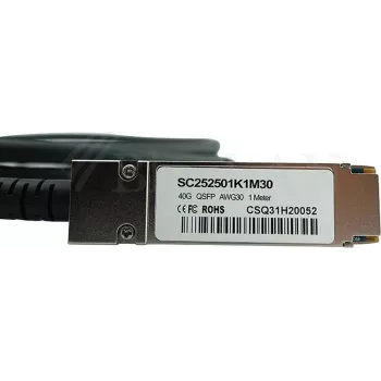 BlueLAN QSFP+ Direct Attach kabel, 40GBASE-CR4, Ethernet/InfiniBand QDR, 28 AWG, 5 m, kompatibilní s H3C LSWM1QSTK5 LSWM1QSTK5-BL