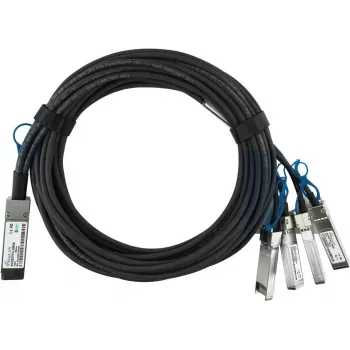 BlueLAN 980-9I48H-00C003 kompatibilní QSFP28 na 4x SFP28 pasivní měděný Breakout DAC kabel, 3m, 100G na 4x25G 980-9I48H-00C003-BL