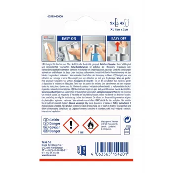 Lepicí pásky Tesa Powerstrips Waterproof XL pro až 9 kg, bílé, 9 pásků 40519-00000-00