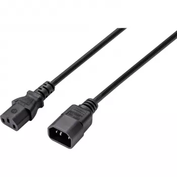 Sygonix SY-5044234 Cold Appliance Extension Cable, C14 to C13, 3.5 m, Black