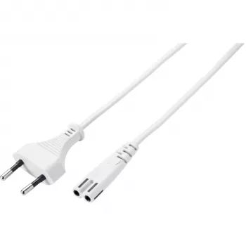 Sygonix SY-5044236 White Mains Power Cable 3m Schuko to IEC C13