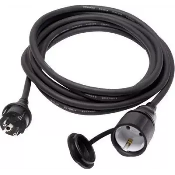 SYGONIX SY-5044440 Power Extension Cable 16 A Black 5 m