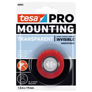 Montážní páska tesa Mounting PRO Transparent 66965-00000-00, 1,5 m x 19 mm