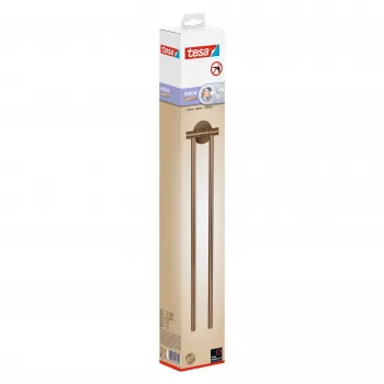 Otočný držák ručníků na 2 tyče tesa MOON BRONZE samolepicí kov bronzový vzhled nosnost 6 kg 40602-00000-00