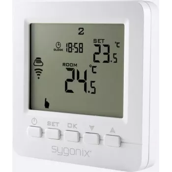 Sygonix Wireless Flush-Mounted Room Thermostat with Weekly Program, 5-35°C, 868 MHz, 16A Relay, White (SY-4500820)
