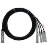 Pasivní breakout propojovací kabel 40GBASE-CR4 QSFP na 4x10GBASE-CR SFP+ Direct Attach BlueLAN X4DACBL2-BL, kompatibilní s Intel, 2 m, AWG30