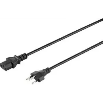 Sygonix SY-5042720 IEC C13 Power Cable, CEE 7/7 Angled Schuko Plug to IEC C13 Socket, 2 m, Black