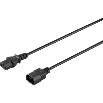 Sygonix SY-5042726 IEC C14 to C13 Power Cable 0.5 m Black