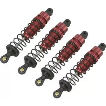 Hliníkový olejový tlumič Reely 1:10 červený metalický s černými pružinami 90 mm (1 ks) RE-7409439