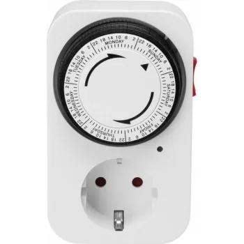 Sygonix SY-5045304 Analogue Weekly Timer Switch 3680 W IP20 White