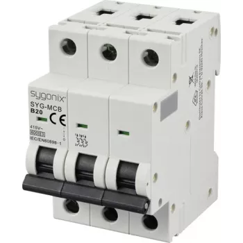 3pólový jistič Sygonix SY-6440996 B20 20A 415V AC 6kA na DIN lištu