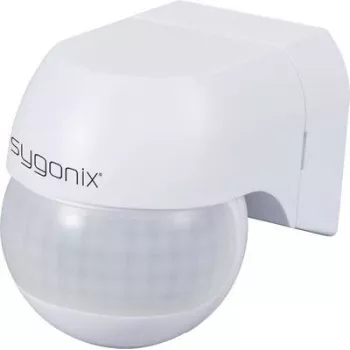 PIR pohybový detektor Sygonix SY-6733024 na omítku 360° 180° relé bílý