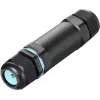Voděodolný kabelový konektor Sygonix SY-5498972 se šroubovými svorkami, IP68, 3pólový, 32 mm x 118 mm, černý
