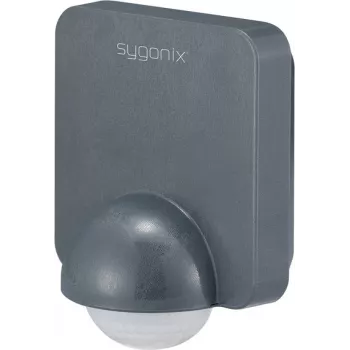 Nástěnný PIR detektor pohybu Sygonix SY-5836536 360° relé tmavě šedý IP54