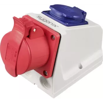 Nástěnná zásuvka CEE Sygonix SY-6271370 16 A 5pólová 415 V/AC IP44 červená