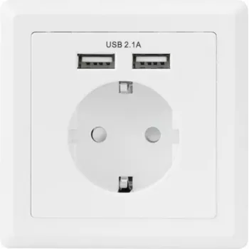 Zásuvka pod omítku Sygonix SY-5045294 se zvýšenou ochranou proti dotyku a USB nabíjecím výstupem IP20