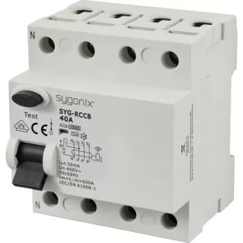 Proudový chránič (RCCB) Sygonix SY-6438018 4pólový typ A 40A 30mA 10kA 400V AC