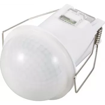 PIR pohybový detektor Sygonix SY-6733032 360° podomítkový stropní, 230 V relé, 2000 W, dosah 6 m, bílý
