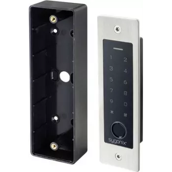 Podomítkový přístupový systém s čtečkou otisků prstů/RFID Sygonix SY-5231014 s podsvícenou klávesnicí, 12-18 V DC, IP55