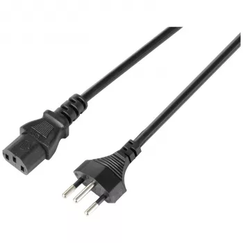 Napájecí kabel pro studené zařízení Sygonix SY-5243896 CEE 7/7 na IEC C13 zahnutý 5 m černý
