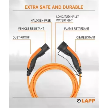 Nabíjecí kabel pro EV LAPP Type 2 11 kW 3 m oranžový 75743