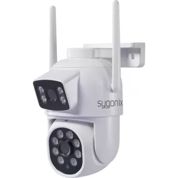 Venkovní Wi-Fi IP kamera Sygonix SY-6271366 Full HD PTZ, 355° otáčení, 90° náklon, IP65, obousměrný zvuk, MicroSD až 128 GB, noční vidění