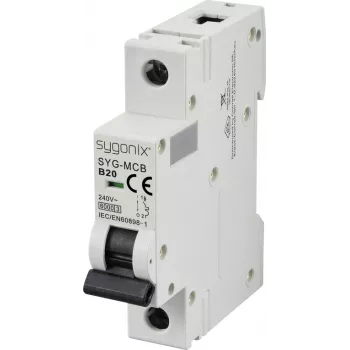 Jistič SYG-MCB 1P/B20/6KA Sygonix SY-6440882 1pólový 20 A 240 V AC