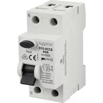 Proudový chránič Sygonix SY-6438016 1P+N Type A 40A 30mA 10kA 230V AC