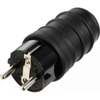 Zástrčka Schuko TPE Sygonix SY-6618468 250 V/AC černá IP44