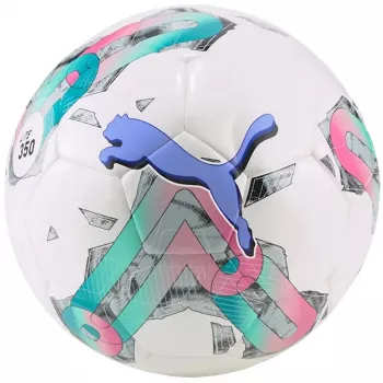 Fotbalový míč PUMA Orbita 5 Hybrid Lite 350 bílo-zeleno-růžový