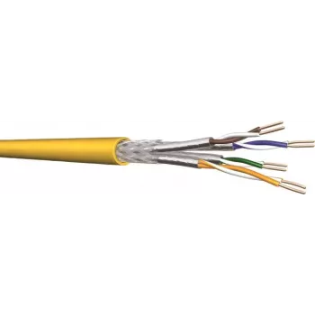 Datový kabel Draka YelloNet 1000 Cat.7, simplex, 1000 MHz, 4x2xAWG23/1, Cca, 500 m buben 60112099
