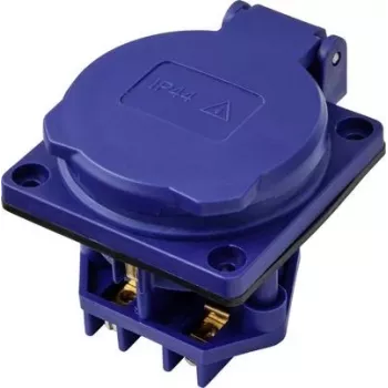 Sygonix SY-6746376 Schuko Socket IP44 Blue