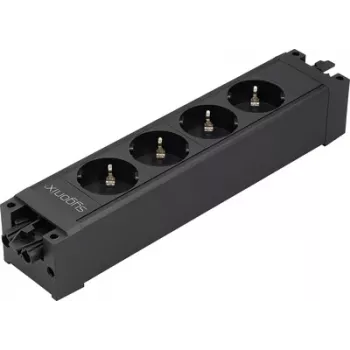 Zásuvkový modul Sygonix SY-6872232 4 zásuvky bez vypínače, černý